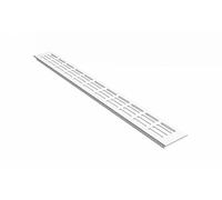 MS Beschläge Tôle perforée en aluminium Blanc RAL9016 Grille d'aération 60 mm de large revêtue par pulvérisation Grille de porte pour ventilation de salle de bain (Longueur 500 mm)