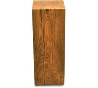 MS FACTORY Bloc de Chêne Massif - Cube en Bois - Rondin de Bois - Bout de Canapé, Colonne de Decoration, Support en Bois, Table Bass