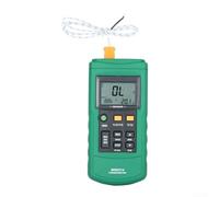 MS6514 Thermomètre numérique à deux canaux enregistreur de données avec interface USB pour types K J T E R S N Mémoire pour 1000 valeurs Affichage en °C °F K grand