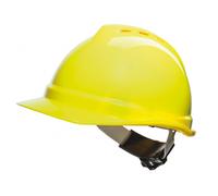 MSA V-GARD 500 ventilé Jaune, Harnais Fas-Trac, x 6 pièces