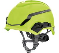 MSA V-Gard H1 Novent Casque de chantier - Casque de protection non ventilé pour chantier et électricien - Conforme à la norme DIN EN 397 pour le travail - Fluo