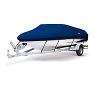 MSC Housse de Bateau remorquable imperméable en Toile de Polyester 600D de qualité Marine, Convient à Coque en V, Triple Coque, Runabout (modèle F, Longueur 5,8 à 6,1 m, Largeur des poutres jusqu'à
