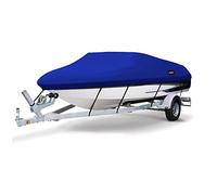 MSC Housse de Bateau remorquable imperméable en Toile de Polyester 600D de qualité Marine, Convient pour Bateau à Coque en V, Triple Coque, Runabout (Modèle D, Longueur : 5,2 à 5,7 m, Largeur des