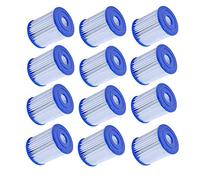 Mscomft Cartouches filtrantes for Bestway de Taille I pour piscines for Bestway Pompe de Piscine, Filtre De Piscine Gonflable, Installation Facile (12 PCS)