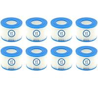 Mscomft Filtre Spa VI Cartouches filtrantes de Rechange pour Piscine for Bestway Flowclear pour Filtre de Piscine for Bestway VI, for Miami, for Vegas, for Monaco Taille 6-58323 (8 Pcs)