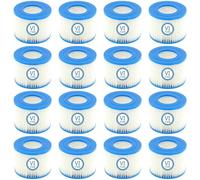 Mscomft Filtre Spa VI Cartouches filtrantes de Rechange pour Piscine for Bestway Flowclear pour Filtre de Piscine for Bestway VI, for Miami, for Vegas, for Monaco Taille 6-58323 (16 Pcs)