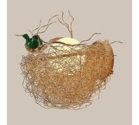 MSGIRVLZL Lampe de Mur de Nid D'Oiseau de Personnalité Nordique, Lampe de Chevet Chaude de Chambre À Coucher de Led, Appliques Murales de Décoration D'Intérieur D'Art Tissées À La Main de Fil D'Alumip