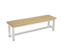 MSHGSKU Banc d'entrée en Bois Style Ferme, élégant, avec Rangement pour Chaussures et Coin Repas, pour Salon, Cuisine et Chambre, Beige et Blanc, 120 x 30 x 45 cm - Solution d'ameublement Polyvalent