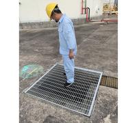 MSHGSKU Grilles de caniveau Robustes pour allées en béton - Couvercles de caniveaux en Acier galvanisé pour Grands systèmes de Drainage de Cours et d'égouts : Solution de Remplacement pour Une gesti