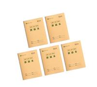 Msioytog 5 pièces cahiers d ' écriture quadrillés/lignés 4, 92x6, 89 pouces cahiers de devoirs portables 16 feuilles chacun pour les étudiants cahier de cadre d ' écriture manuscrite