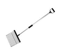 Msioytog Fourche à Foin Robuste et antirouille, Construction Solide, râteaux à fumier de Cheval en métal pour des à Long Terme, durables pour Le Nettoyage et Le Remplacement de la manutention du