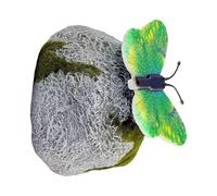 Msioytog Lumière de paysage extérieure à commande, conception en pierre de papillon étanche, Texture en plastique adaptée à la lampe étanche pour allée de jardin