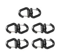 Msioytog Mousqueton en Forme de S avec Serrure, Mousqueton Porte-clés Rotatif à 360 degrés Porte-clés Multifonctionnel Porte-clés Ceinture Porte-clés Clip de Camping