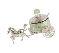 Msioytog Récipient d ' assaisonnement en alliage présentant un bol à condiments de pot à sucre Antique de conception de gaufrage de chariot pour l ' usage de cuisine de maisons Assaisonnement