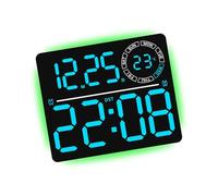 Msioytog Réveil numérique avec Grand écran LED, Affichage de la température et veilleuse, télécommande pour décoration de Chambre à Coucher, Horloge électronique