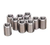 Msiud 10 Pcs Réducteur Filetage M12 Mâle vers M8 Femelle Inox 303 | Adaptateur Acier Douille de Réparation de Filets 18mm Insert Fileté Renforcé Automobile Machines Réparations Industrielles