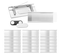 Msiud 20 Pcs Badge Aimanté 75x35mm pour Vêtements, Porte-Nom Magnétique en Aluminium avec Épingle et Clip de Poche, Porte-Badge Personnalisable pour Entreprise, Restaurant et École