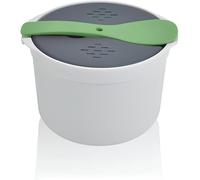 Msiud Cuiseur à Riz Micro Ondes 2L, Passoire et Panier Vapeur sans BPA | Multifonction, cuisson rapide riz et pâtes, conception étanche, sans BPA, lavable au lave vaisselle, dimensions 18,5 x 13 cm