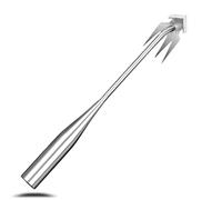 Msiud Désherbeur Manuel en Acier au Manganèse Forgé, Arrache Mauvaise Herbe à 4 Dents, Outil de Désherbage Précis pour Jardin et Potager, Extracteur de Racine avec Manche Confort