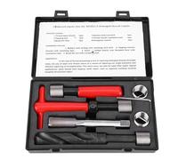 Msiud Kit Réparation Filetage, M18x1 5 Acier Inoxydable Complet 10 Pièces | Foret Taraud et Inserts Inclus Haute Résistance Installation Facile Adapté aux Véhicules et aux Équipements Industriels