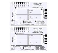 Mskidand 2 Pièces Règle ECG 7 Étapes, Règle ECG 7 Étapes pour L'Interprétation ECG/EKG, Règle de Guide de Référence ECG, Outil de Mesure D'Étrier ECG