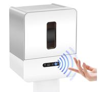 Mskidand Distributeur de Papier Toilette Intelligent sans Contact, Distributeur de Serviettes en Papier à Capteur Électronique, avec Veilleuse, Chargement USB