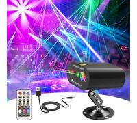 Mslitely - Lumières de fête DJ Disco Ball avec télécommande activée par son, éclairage scénique LED RVB clignotant ABS, projecteur de lumière pour la décoration de Noël/rave/club/bar/salle