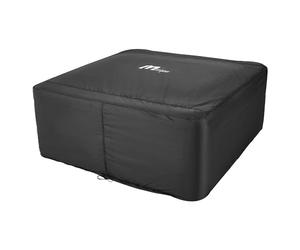 MSpa Buckle Housse de protection thermique en taffetas de polyester imperméable pour spa Oslo avec corde de serrage et système de boucle, gris anthracite