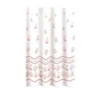 MSV 140113 Coquillage Rideau de Douche Polyester Blanc/Rose 200 x 18 x 1 cm