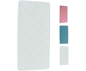 MSV 140202 Tapis Fond de Bain Caoutchouc + Carbonate de Calcium Blanc 75 x 35 x 0,1 cm