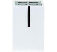 Msv 140358 porte brosses à dents poly résine/inox blanc 7 x 7 x 10 cm Blanc G