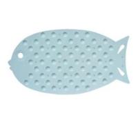 MSV 140381 Tapis Fond de Bain Caoutchouc + Carbonate de Calcium Poison Blanc 71 x 37 x 0,1 cm