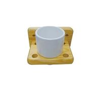 MSV 140422 Support/Gobelet Pin Bois Naturel 15 x 10,5 x 9 cm
