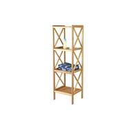 MSV 140624 Etagère avec 4 Niveaux Bambou/Laqué Nitrocellulose 36,5 x 33 x 119 cm