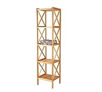 MSV 140625 Etagère avec 5 Niveaux Bambou/Laqué Nitrocellulose 36,5 x 33 x 153 cm