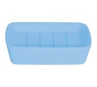 MSV 140687 Soft Touch Peau de Pêche Porte Savon PS/Revêtement Caoutchouc Bleu 11,8 x 8,80 x 2,7 cm