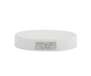 MSV 141599 Porte Savon Blanc Brillant 9 x 2 cm