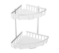 MSV 2108709 Teresina Etagère d'angle en Aluminium avec 2 Niveaux