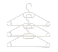 MSV 271 Lot de 3 Cintres pour Enfants Plastique/Polypropylène Blanc 34 x 0,6 x 18,5 cm