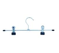 MSV 275 Cintre avec 2 Pinces Métal/PVC Métal/Noir 30,5 x 9 x 0,1 cm