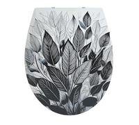 MSV - Abattant WC PP Tina - Frein De Chute Silencieux - 45.6 x 37.2 x 4 cm - Blanc - Design Universel Adapté Aux Familles - Installation Et Nettoyage Faciles