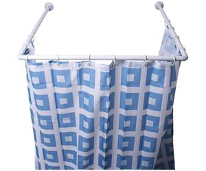 MSV Barre de douche 80x80x80cm Blanc