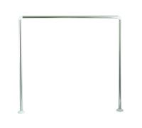 MSV Barre Tringle pour Rideau de Douche d'angle à Fixer 80x80x80cm INOX