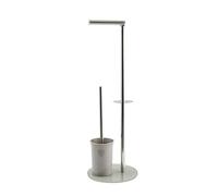combiné wc inox & verre taupe