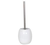 MSV - Brosse de WC Java - Brosse WC - 10 x 39 cm - Blanc - Design Moderne pour Salle de Bain - Manche Ergonomique - Tête Remplaçable pour Nettoyage Efficace
