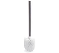 MSV France Brosse WC – Manche inox – Design compact 30 x 20 x 15 cm – Boule blanche