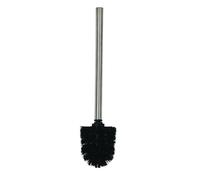 MSV - Brosse de WC - Manche en Acier Inoxydable - Design Compact - 30 x 20 x 15 cm - Couleur Noir - Accessoire Pratique pour Salle de Bain - Stockage Facile