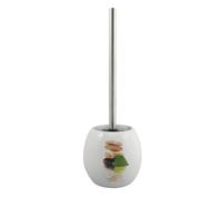 MSV Brosse WC avec Support Céramique Java LINGGA Décor Blanc