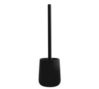 MSV - Brosse WC avec Support Céramique - Modèle MAONIE - Poils Résistants à l'usure - 10,4 x 38,8 cm - à Poser - Serviteur WC Non Fixe - Design Classique - Noir