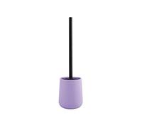 MSV - Brosse WC avec Support Céramique - Modèle MAONIE - Poils Résistants à l'usure - 10,4 x 38,8 cm - à Poser - Serviteur WC Non Fixe - Design Classique et Élégant - Lavande Mat